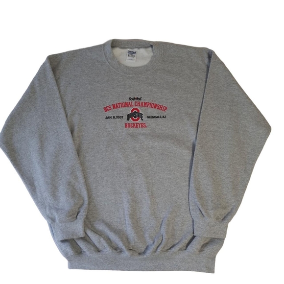 Gildan Other - Mens Grey Sweatshirt Ohio State Buckeyes BCS National Championship Arizona 2007.